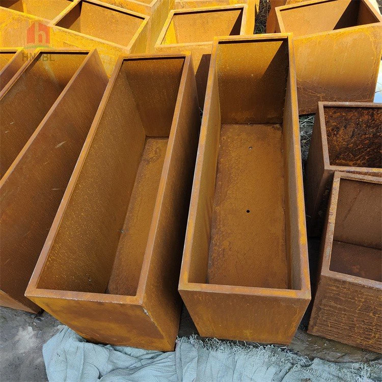 Corten Steel Iron Bark Metal Design Planter Corten Steel Iron Bark Metal Design Planter