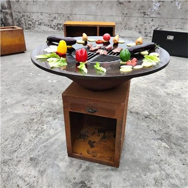 Griglia per barbecue in acciaio da esterno assemblata