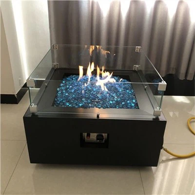 Firepit a gas anticorrosione con vetro