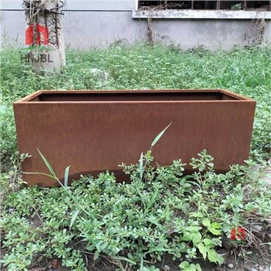 Fioriera Rettangolare Bassa - Acciaio Corten