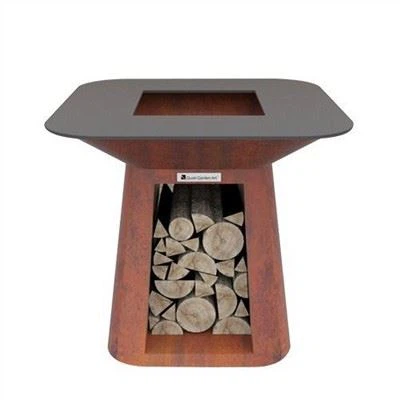 Griglie per barbecue corten arrugginite