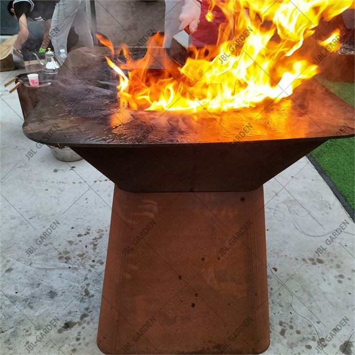 Cooking Plancha Grill Weathered CORTEN Steel Bbq