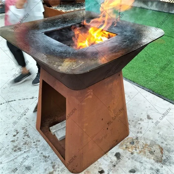 Cooking Plancha Grill Weathered CORTEN Steel Bbq