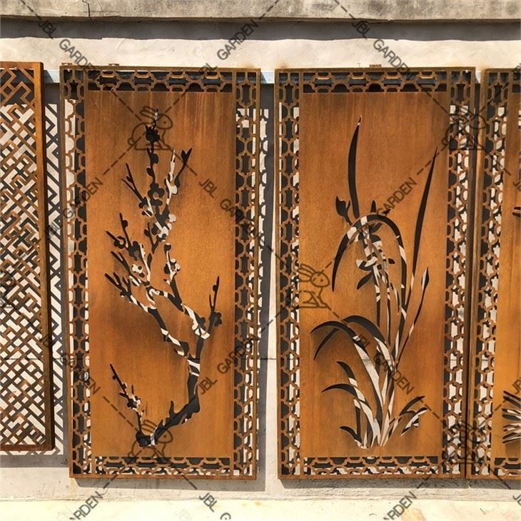 Art Laser Cut Corten Steel Screen
