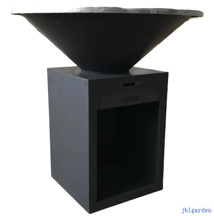 Barbecue con braciere in corten