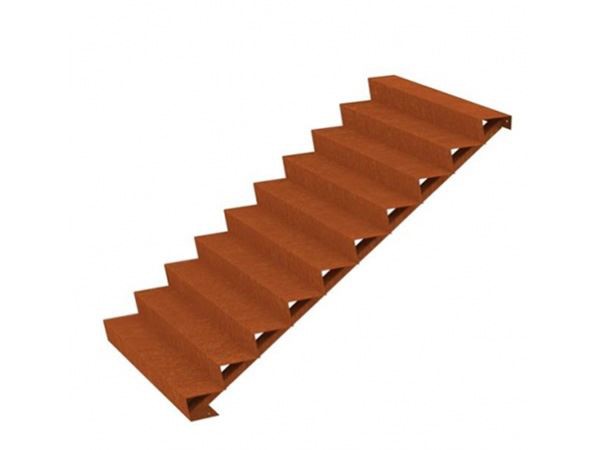 Scale da giardino in acciaio corten