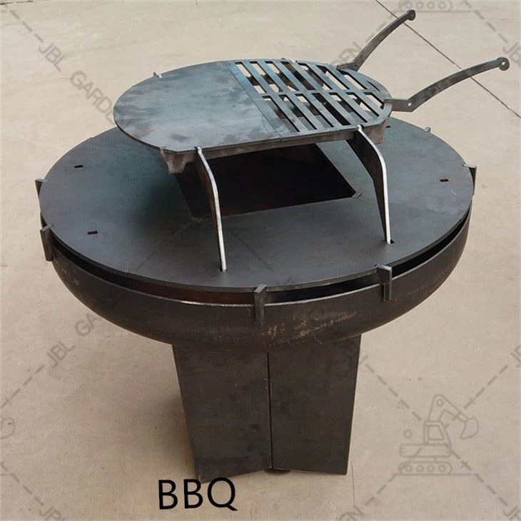 Braciere rotondo in acciaio corten