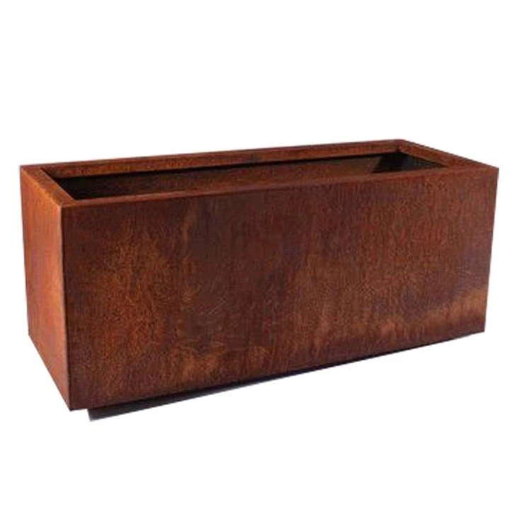Corten Steel Rust Flower Pot