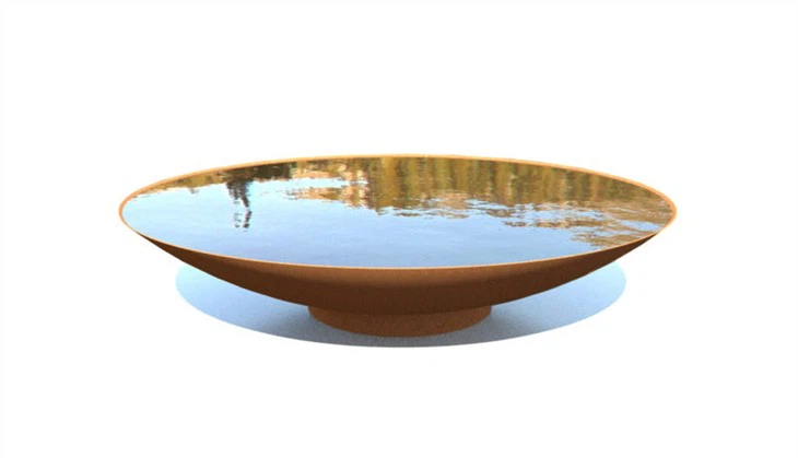 Ciotola per acqua in acciaio corten