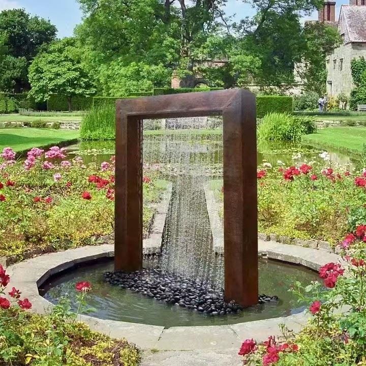 Garden Fountain With Lights