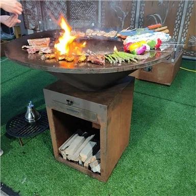 Griglie per barbecue Brasero in acciaio corten per cucinare