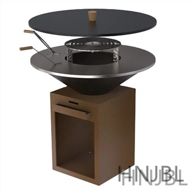Griglia per barbecue in legno facile da usare