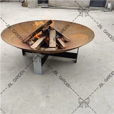 Braciere Corten Con Anello Griglia