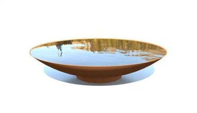 Ciotola per acqua in acciaio corten