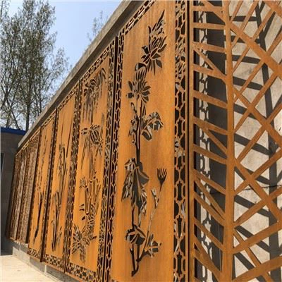 Recinzioni dello schermo della decorazione arrugginita del metallo del giardino
