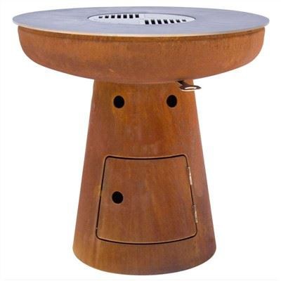 Griglia per barbecue in acciaio corten per cucinare all'aperto