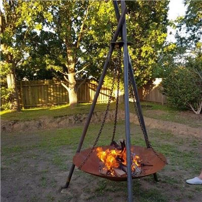 Pozzo del fuoco in metallo a legna da patio