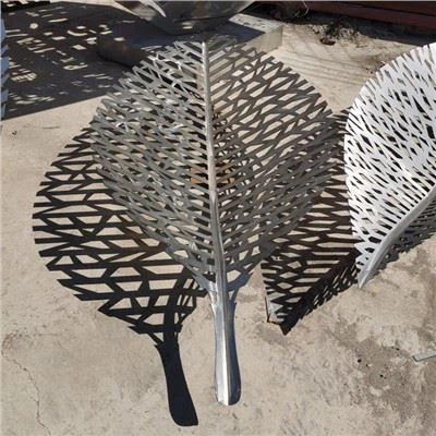 Ornamenti a forma di scultura in foglia di acciaio inossidabile