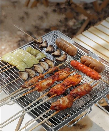 Forno barbecue pieghevole da campeggio in acciaio inossidabile