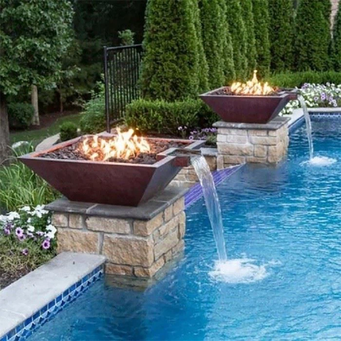 Square Seamless Lip Water And Fire Bowl