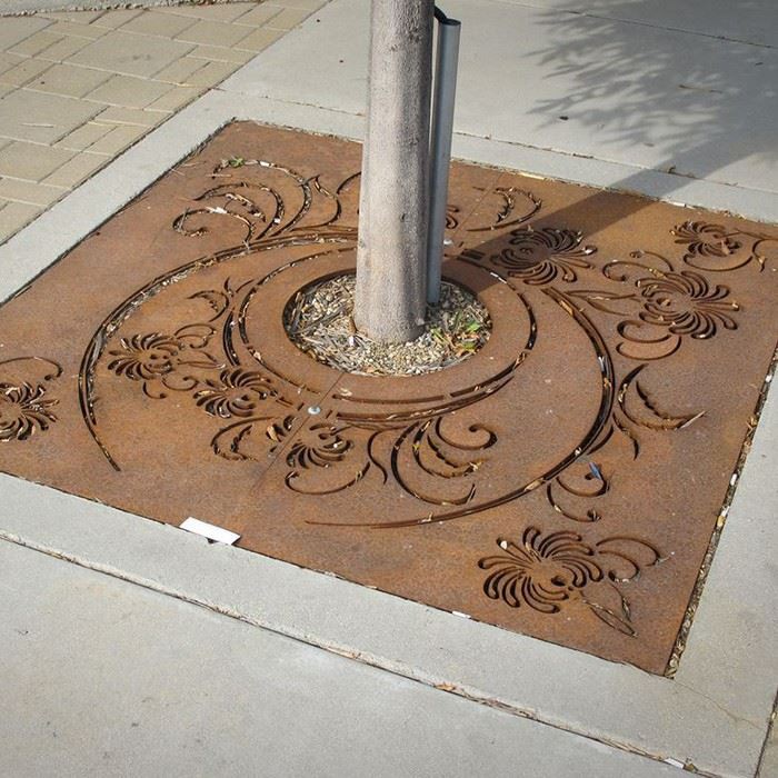 Architectural Corten Steel Tree Grate factory