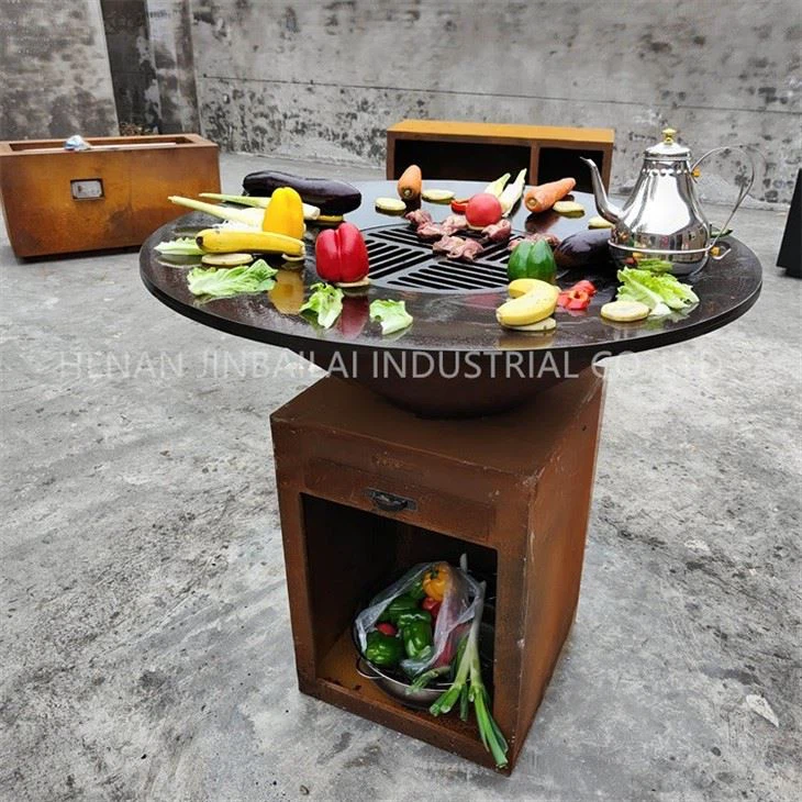 Corten Barbecue Outdoor Circular Fire Pit