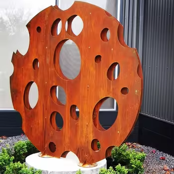 Free Standing Rusted Corten Steel Sculpture