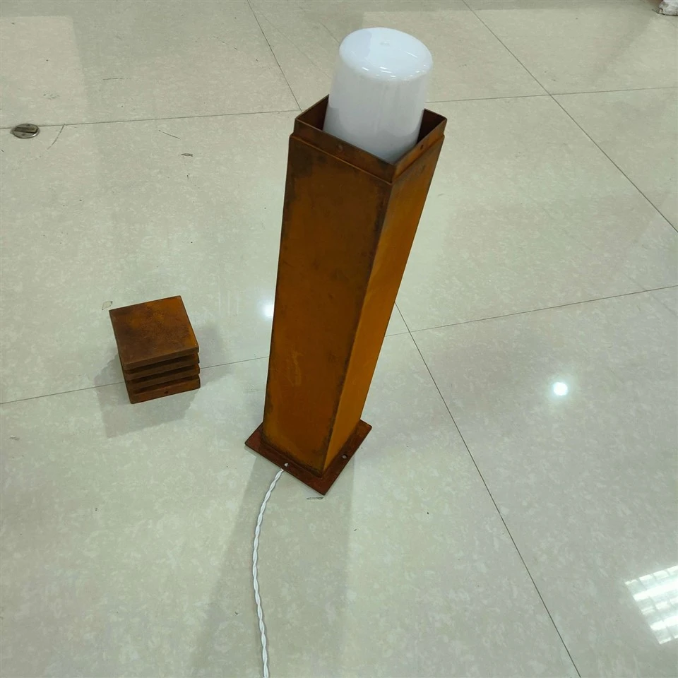 Corten Steel LED Light Bollard Light