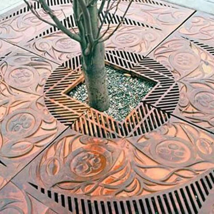 Outdoor Rust Corten Tree Grate factory