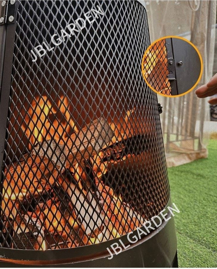 Steel Patio Heating Wood Fireplace