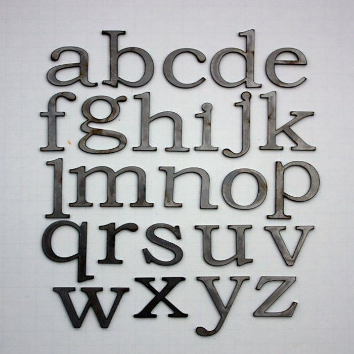 Rustic Flat Metal Letters And Numbers