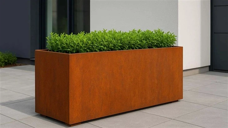 Rusty Steel Flower Planters factory