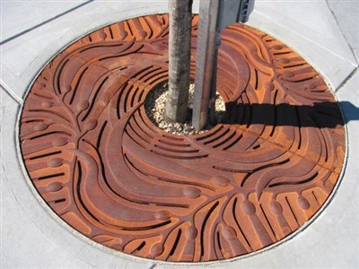 Cancello per alberi in acciaio da giardino