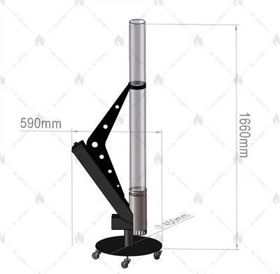 Stufa a pellet portatile a biomassa da patio