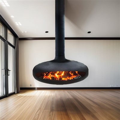 Pozzi del fuoco del camino sospeso a legna