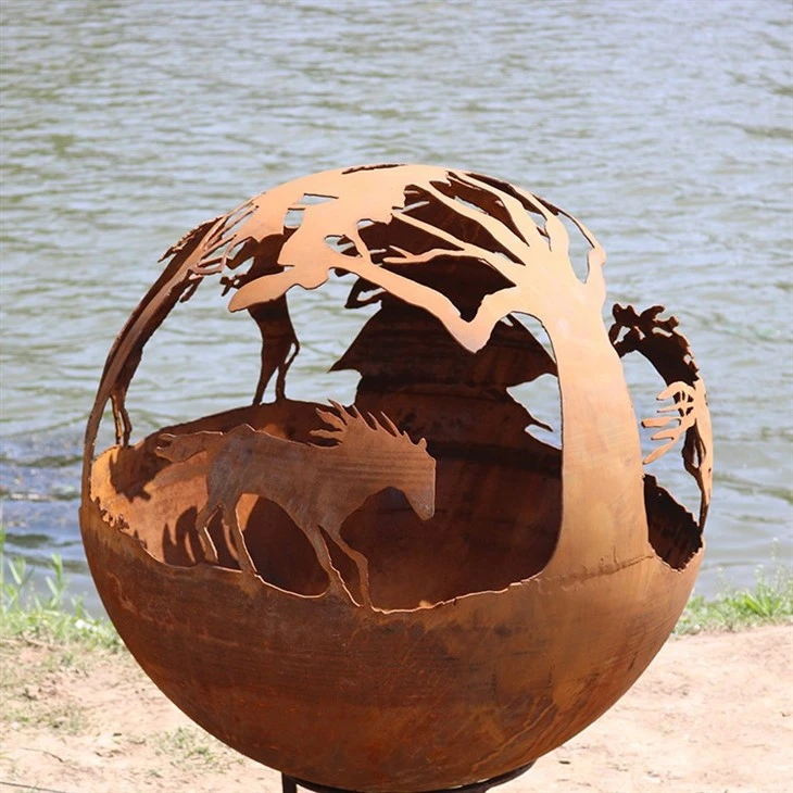 Steel Cutting Firepit Sphere high quality