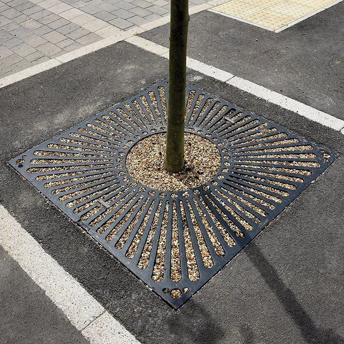 Griglia per albero in metallo d'acciaio