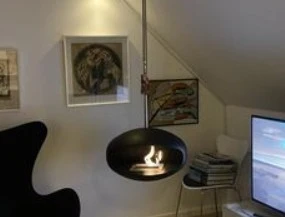 Wood Burning Suspended Fireplace 360 Degree Rotating Fireplace price